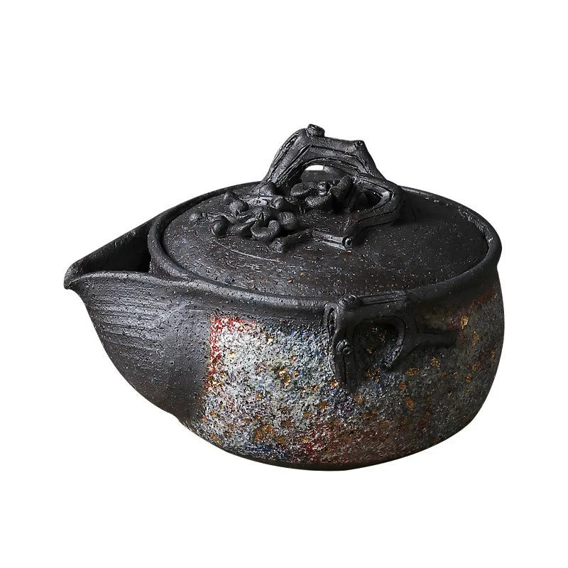 Rock Plum Blossom Pot Single Teapot Ceramic Retro Firewood Aquarius Pot Tureen Japanese Teapot