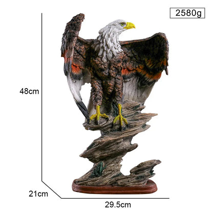 Rocky Mountain Bald Eagle Statue 18 Inch Tall American Home Decor Statue, Office Desk Decoration, Religious Gift, Resin Artwork