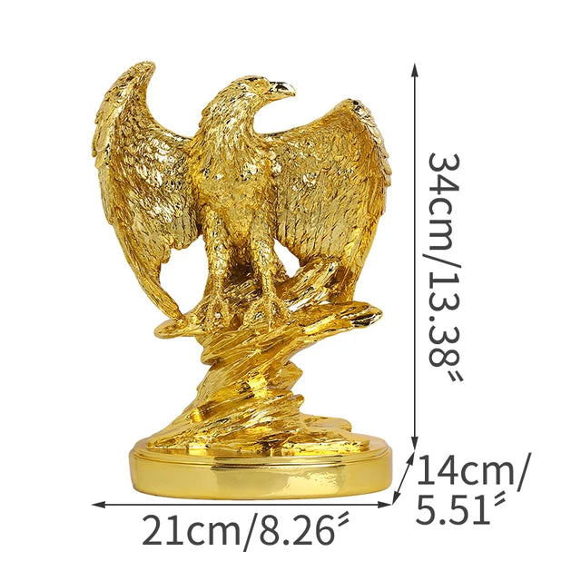 Rocky Mountain Bald Eagle Statue 18 Inch Tall American Home Decor Statue, Office Desk Decoration, Religious Gift, Resin Artwork