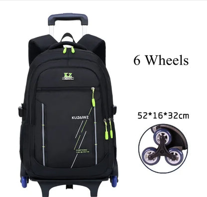 Rolling Backpack Kids 17 inch Kids Rolling Backpack for Boys Teenager Elementary School Bag with Wheels School trolley bag cart