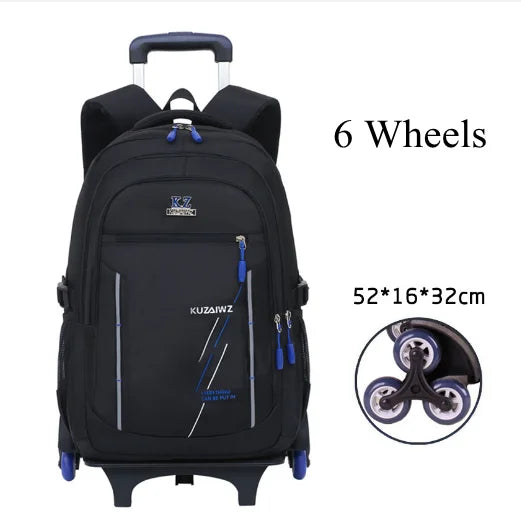 Rolling Backpack Kids 17 inch Kids Rolling Backpack for Boys Teenager Elementary School Bag with Wheels School trolley bag cart