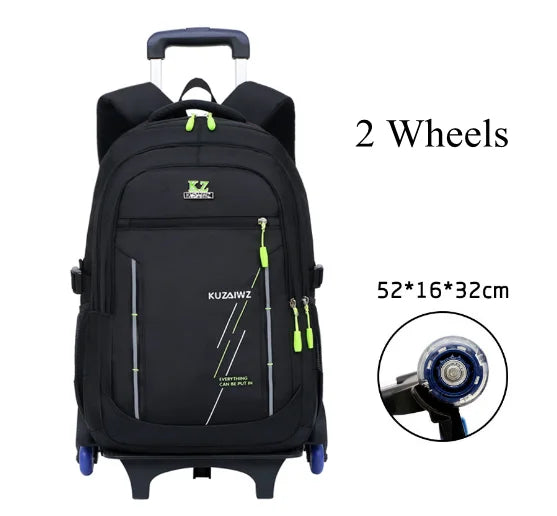 Rolling Backpack Kids 17 inch Kids Rolling Backpack for Boys Teenager Elementary School Bag with Wheels School trolley bag cart