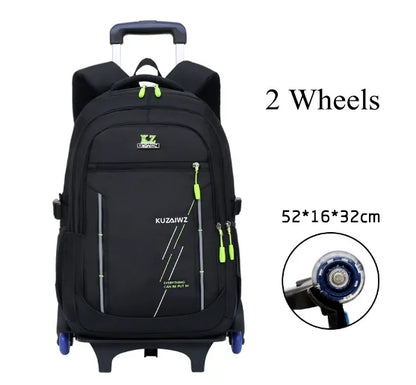 Rolling Backpack Kids 17 inch Kids Rolling Backpack for Boys Teenager Elementary School Bag with Wheels School trolley bag cart