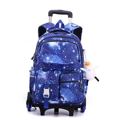Rolling Bags Detachable Children Trolley School Bags High-capacity Student 2 Size Backpack on Wheels Waterproof Schoolbags