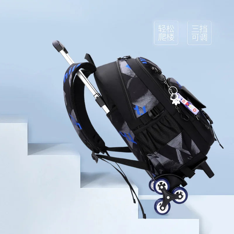 Rolling Children School Bag with Wheels For boys School Backpack Trolley Luggage Bag wheeled backpack Students Backpack