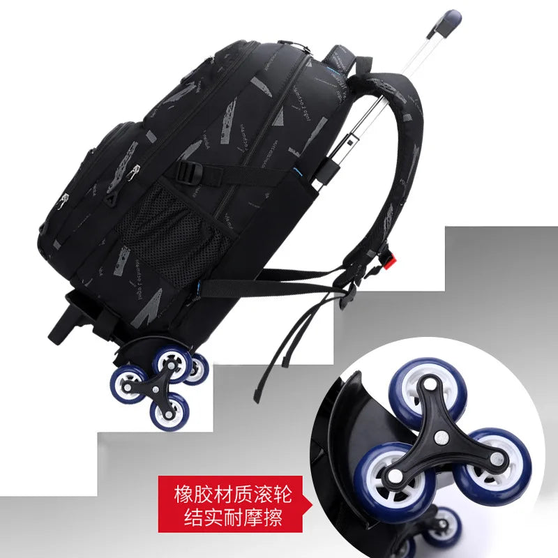 Rolling Children School Bag with Wheels For boys School Backpack Trolley Luggage Bag wheeled backpack Students Backpack