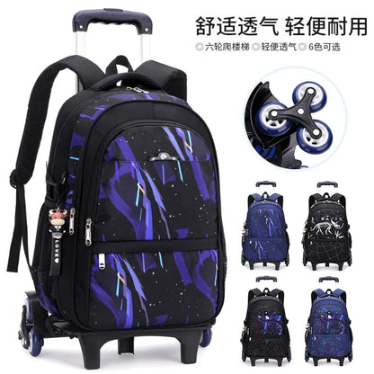 Rolling Children School Bag with Wheels For boys School Backpack Trolley Luggage Bag wheeled backpack Students Backpack
