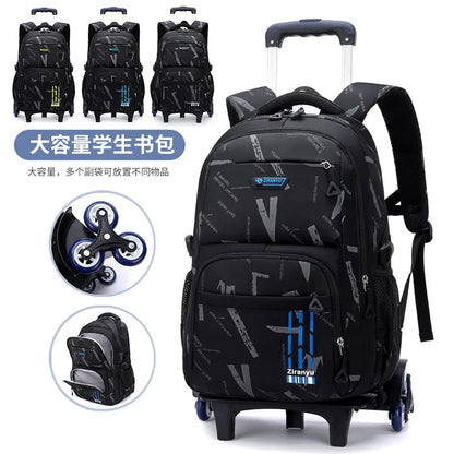 Rolling Children School Bag with Wheels For boys School Backpack Trolley Luggage Bag wheeled backpack Students Backpack
