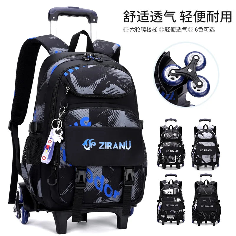 Rolling Children School Bag with Wheels For boys School Backpack Trolley Luggage Bag wheeled backpack Students Backpack