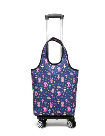 Rolling Luggage  Bag Women hand Luggage Bag Women Shopping Bag  Travel Trolley Shoulder Bag  on wheels Grocery Trolley Bag