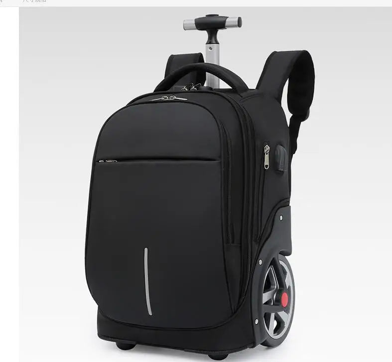 Rolling Luggage backpack 18 Inch School Trolley Bag wheeled backpack Bags with wheels  Travel Trolley Bag for school teenagers