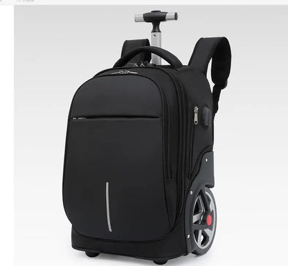 Rolling Luggage backpack 18 Inch School Trolley Bag wheeled backpack Bags with wheels  Travel Trolley Bag for school teenagers