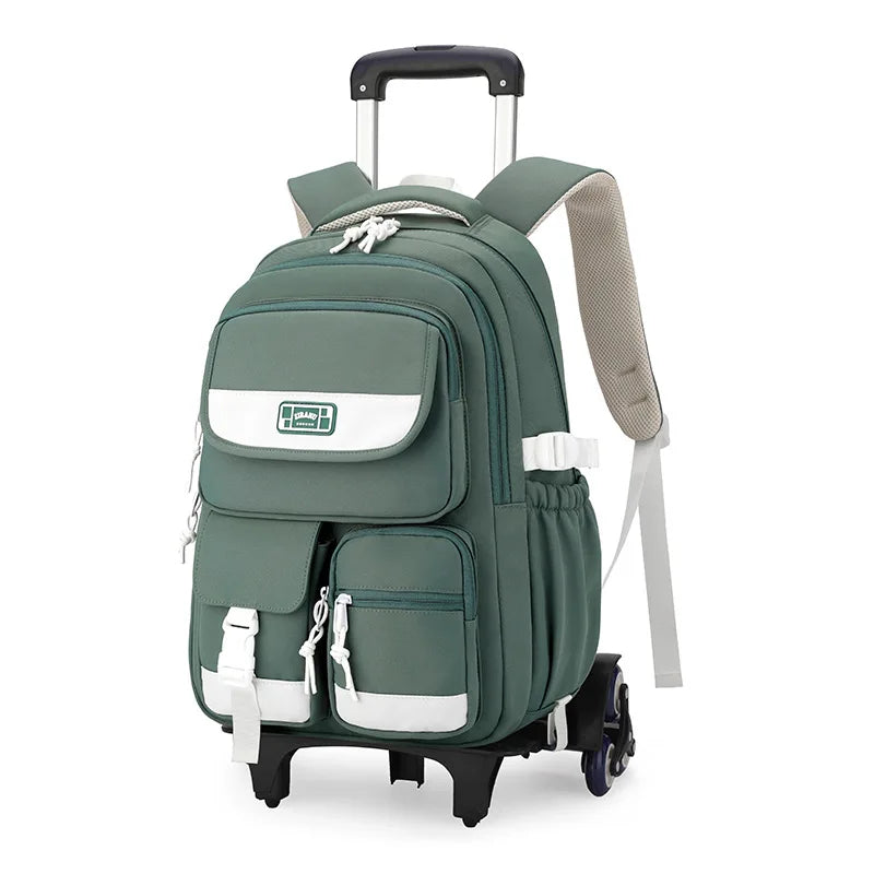 Rolling School Bag For Girls Children School Backpack with Wheels Trolley Luggage Bag wheeled backpack Students Backpack