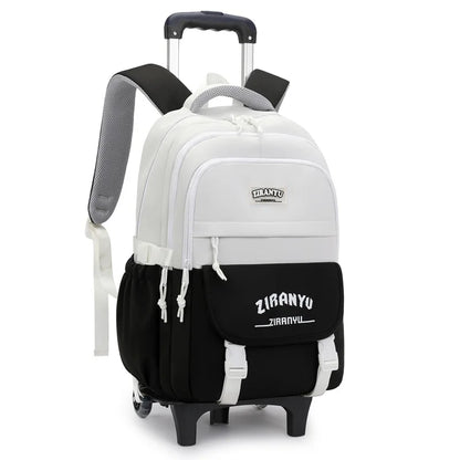Rolling School Bag For Girls Children School Backpack with Wheels Trolley Luggage Bag wheeled backpack Students Backpack
