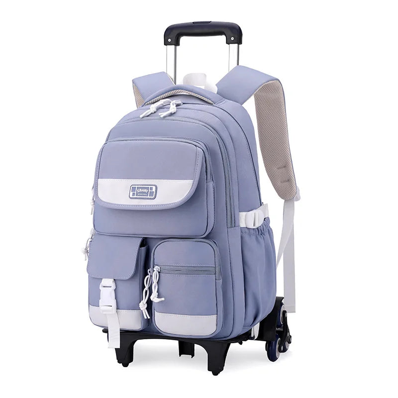 Rolling School Bag For Girls Children School Backpack with Wheels Trolley Luggage Bag wheeled backpack Students Backpack
