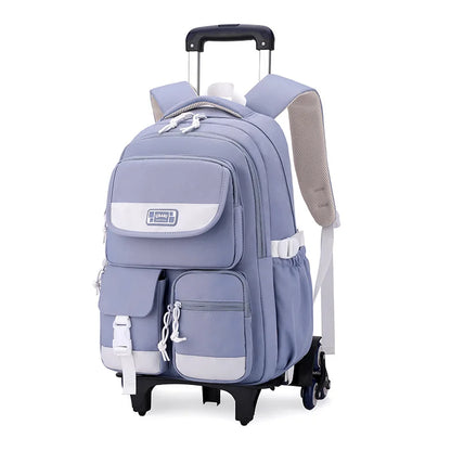 Rolling School Bag For Girls Children School Backpack with Wheels Trolley Luggage Bag wheeled backpack Students Backpack