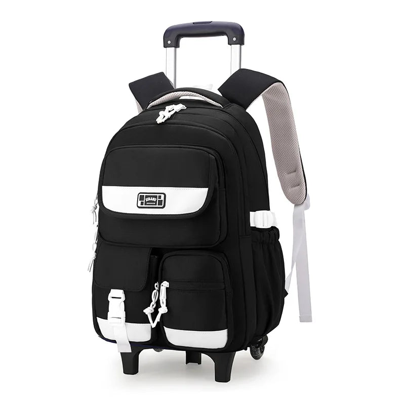 Rolling School Bag For Girls Children School Backpack with Wheels Trolley Luggage Bag wheeled backpack Students Backpack