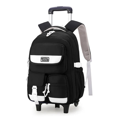 Rolling School Bag For Girls Children School Backpack with Wheels Trolley Luggage Bag wheeled backpack Students Backpack