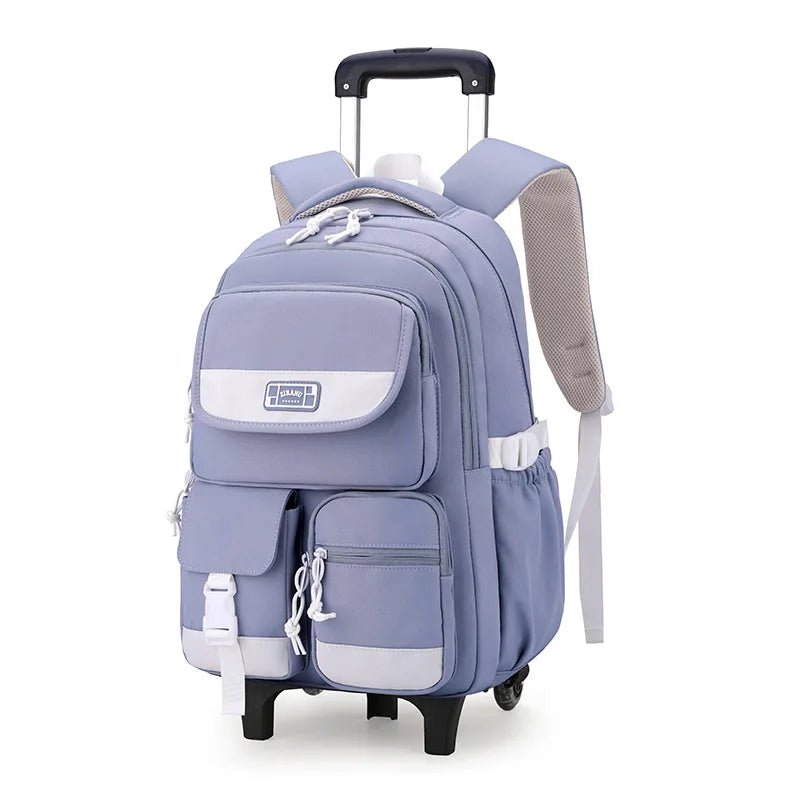 Rolling School Bag For Girls Children School Backpack with Wheels Trolley Luggage Bag wheeled backpack Students Backpack