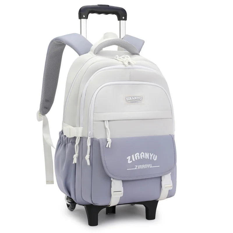 Rolling School Bag For Girls Children School Backpack with Wheels Trolley Luggage Bag wheeled backpack Students Backpack