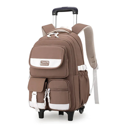 Rolling School Bag For Girls Children School Backpack with Wheels Trolley Luggage Bag wheeled backpack Students Backpack