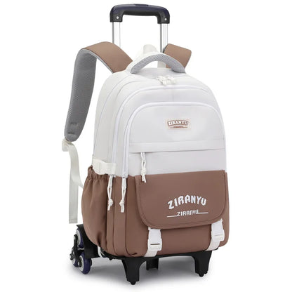 Rolling School Bag For Girls Children School Backpack with Wheels Trolley Luggage Bag wheeled backpack Students Backpack