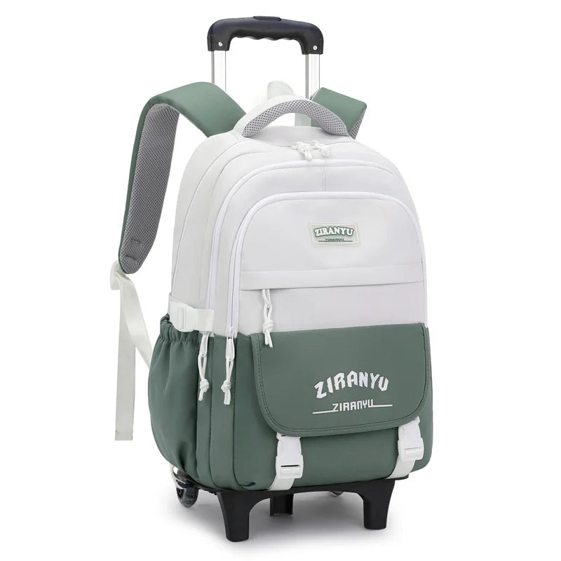 Rolling School Bag For Girls Children School Backpack with Wheels Trolley Luggage Bag wheeled backpack Students Backpack