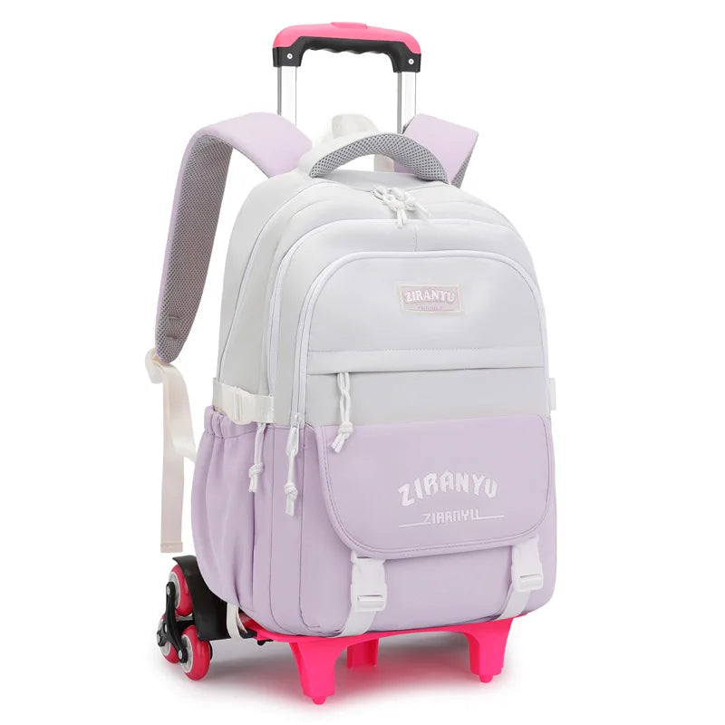 Rolling School Bag For Girls Children School Backpack with Wheels Trolley Luggage Bag wheeled backpack Students Backpack