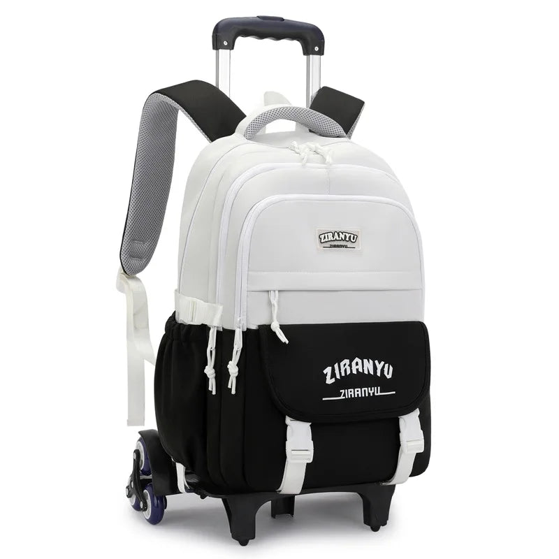 Rolling School Bag For Girls Children School Backpack with Wheels Trolley Luggage Bag wheeled backpack Students Backpack