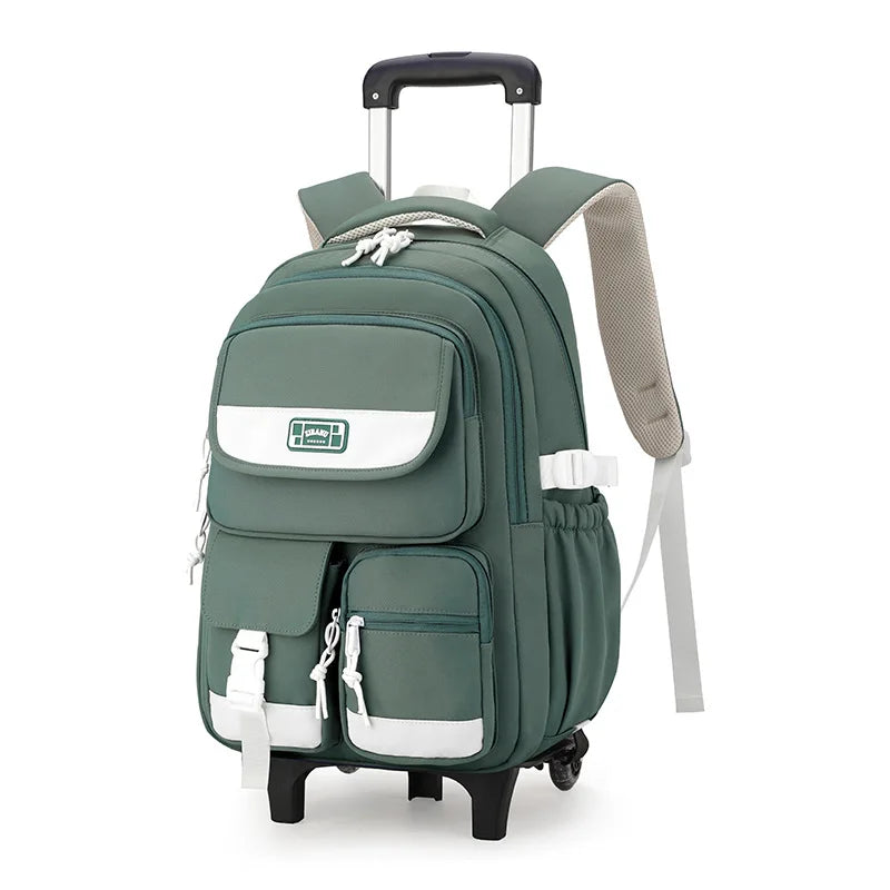 Rolling School Bag For Girls Children School Backpack with Wheels Trolley Luggage Bag wheeled backpack Students Backpack