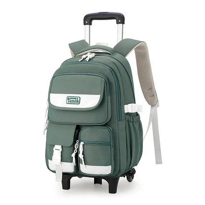 Rolling School Bag For Girls Children School Backpack with Wheels Trolley Luggage Bag wheeled backpack Students Backpack