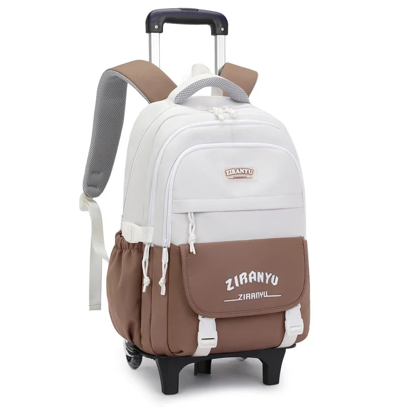 Rolling School Bag For Girls Children School Backpack with Wheels Trolley Luggage Bag wheeled backpack Students Backpack