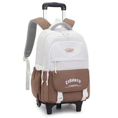 Rolling School Bag For Girls Children School Backpack with Wheels Trolley Luggage Bag wheeled backpack Students Backpack