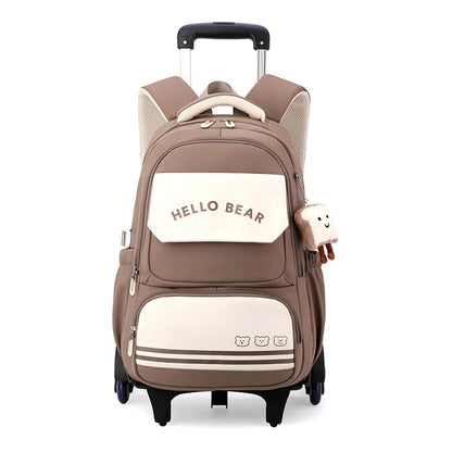 Rolling School Bags for Girls Backpack Children Waterproof School Backpacks with Wheels Middle School Trolley Luggage Back Pack