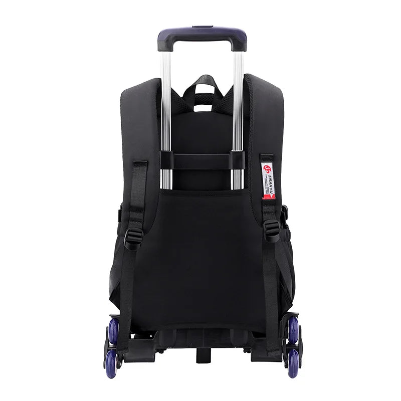 Rolling School Bags for Girls Backpack Children Waterproof School Backpacks with Wheels Middle School Trolley Luggage Back Pack
