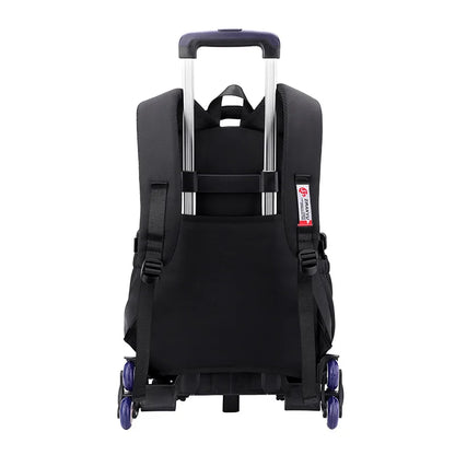 Rolling School Bags for Girls Backpack Children Waterproof School Backpacks with Wheels Middle School Trolley Luggage Back Pack