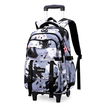 Rolling School Bags for Girls Backpack Children Waterproof School Backpacks with Wheels Middle School Trolley Luggage Back Pack
