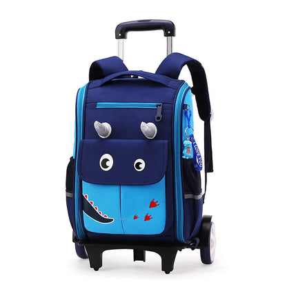 Rolling School Bags for Girls Backpack Children Waterproof School Backpacks with Wheels Middle School Trolley Luggage Back Pack