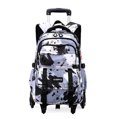 Rolling School Bags for Girls Backpack Children Waterproof School Backpacks with Wheels Middle School Trolley Luggage Back Pack