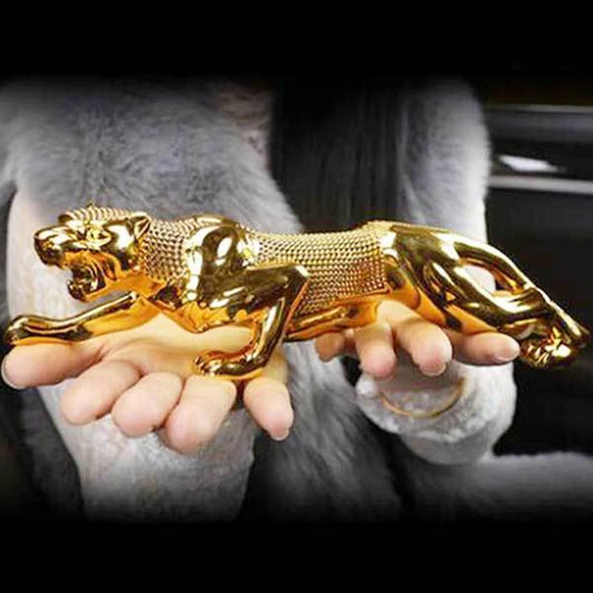 Room/ Car Decor Leopard Figurine Art Crafts Panther Statue Sculpture Mascot Ornament Home Decoration