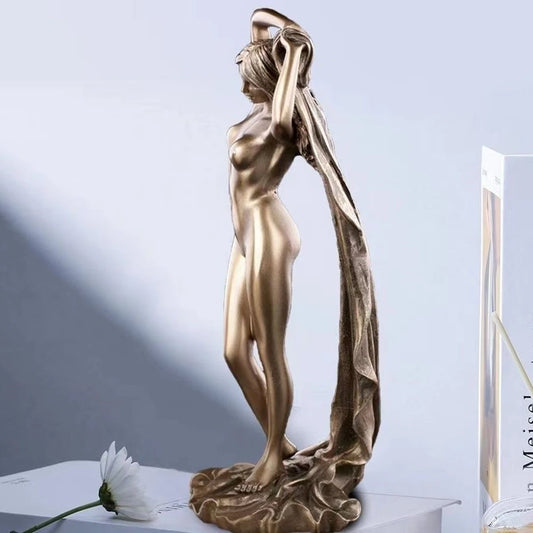 Room Decor Standing Girl Figurine Art Crafts Sexy Women Statue Sculpture Ornament Home Decoration