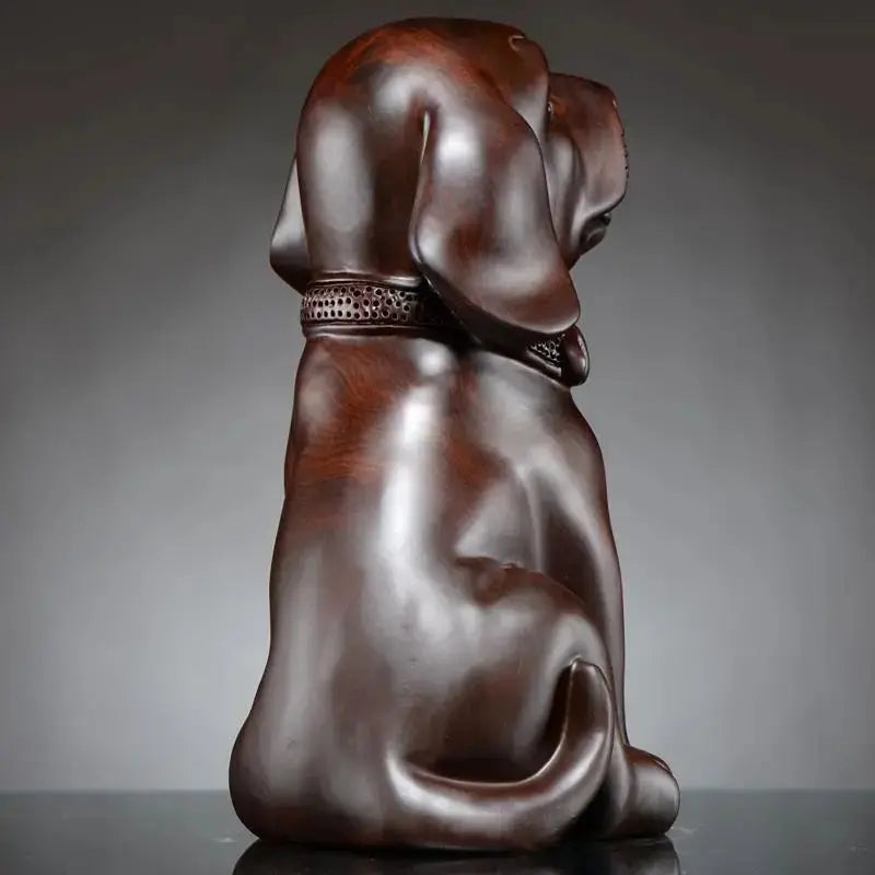 Rosewood EbonyWood Ornament Bring In Wealth and Treasur Zodiac dog Pray Blessing Home Office Decoration Modern Crafts