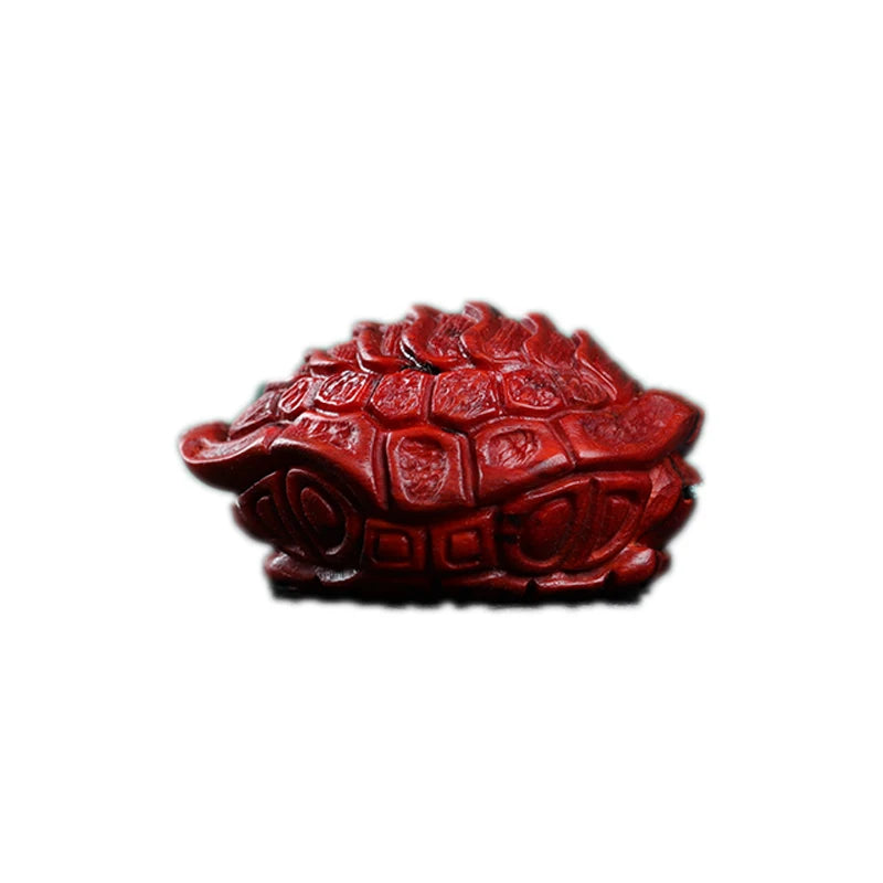 Rosewood Guaiacum Wood 6cm Turtle Shell Sculpture Pterocarpus Tinctorius Wood Statue Lucky Tortoise Pendant Home Decor