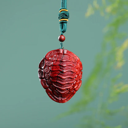 Rosewood Guaiacum Wood 6cm Turtle Shell Sculpture Pterocarpus Tinctorius Wood Statue Lucky Tortoise Pendant Home Decor