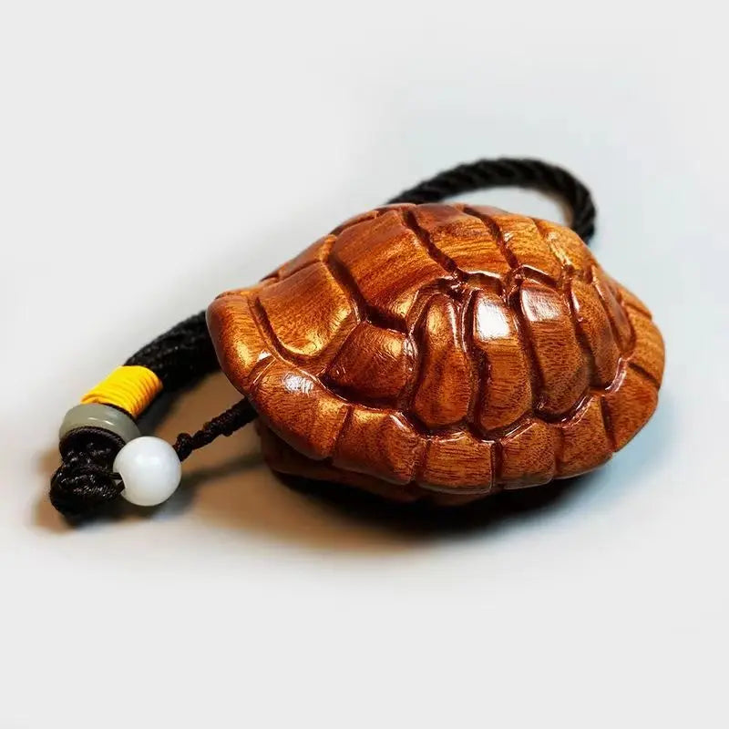 Rosewood Hand Piece Rich World Hand Piece Turtle Shell Wood Carving Artifact Pendant Decoration Wooden Statue Sculpture