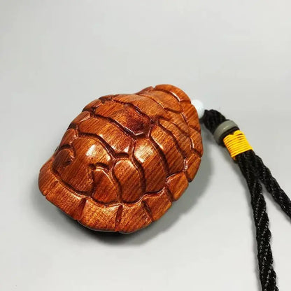 Rosewood Hand Piece Rich World Hand Piece Turtle Shell Wood Carving Artifact Pendant Decoration Wooden Statue Sculpture
