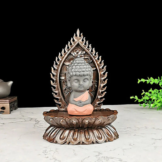 Rosewood lotus table Buddha statue base with screen bodhisattva offering table oval small solid wood lotus seat