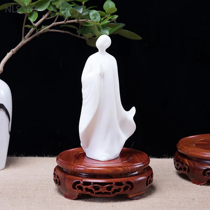 Round Red Rosewood Base Chinese Solid Wood Hollow Decoration Buddha Flower Pot Fish Tank Base Home Crafts Accessories