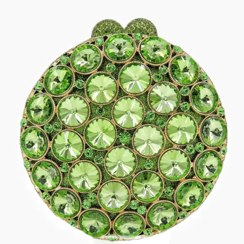 Roundness Gold Diamond Wedding Dress Bags Bridal Crystal  Purses Metal Women Rhinestones Clutch Purse Designer Evening Bags