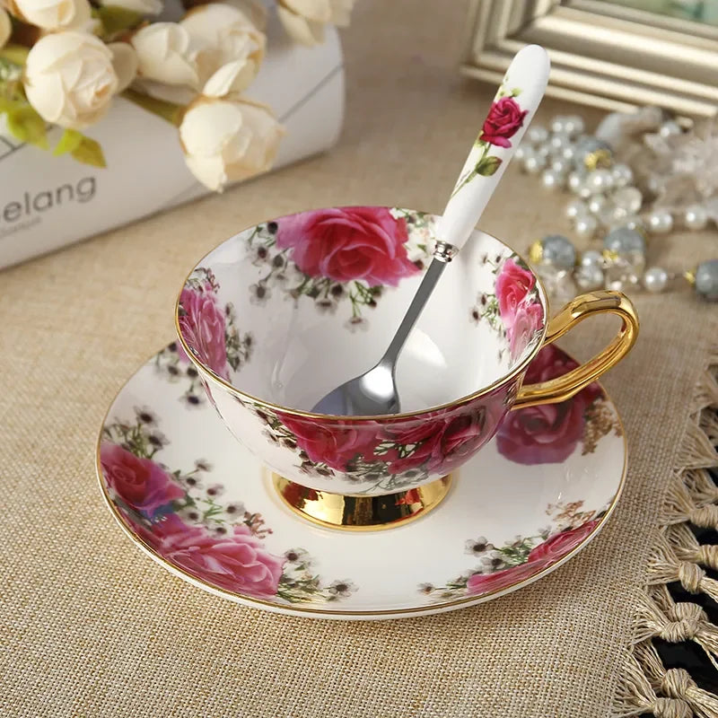 Royal Classical Bone China British Black Tea Cup Luxurious Ceramic Coffee Cups High Quality Bone Porcelain